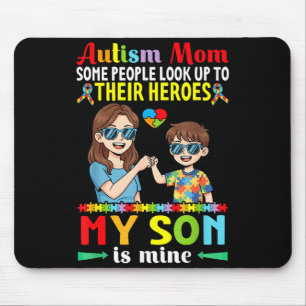 Mousepad Mãe de Autista Meu Filho É Meu Herói Consciência A