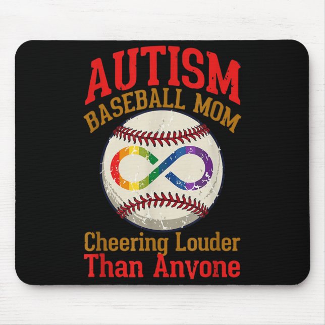 Mousepad Mãe de Basquete Consciente do Autismo Mãe Aplaudin (Frente)