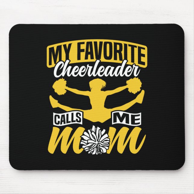 Mousepad Mãe de Cheerleading Cheer Minha Mãe Favorita Cheer (Frente)