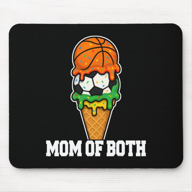 Mousepad Mãe de Futebol Sketll Sorvete Gotejamento Dia de J (Frente)