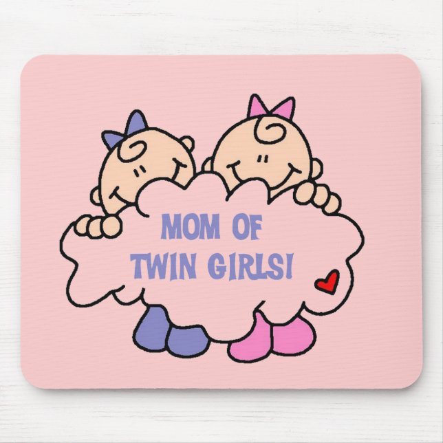 Mousepad Mãe de Gêmeas Camisetas e Presentes (Frente)