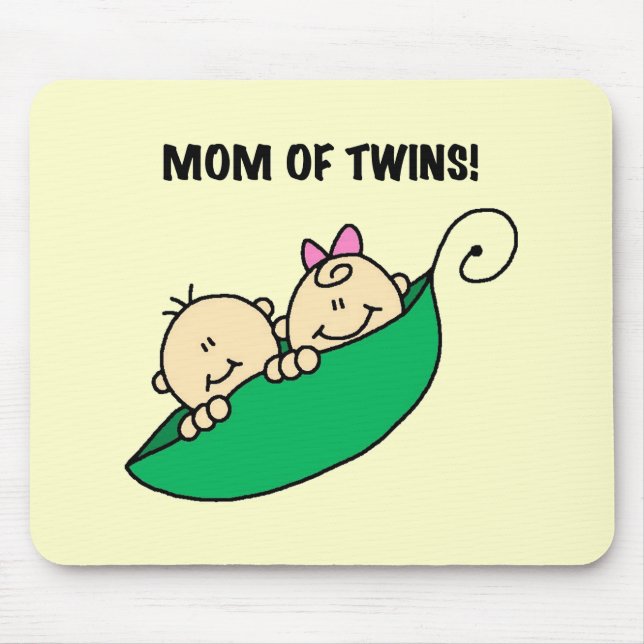 Mousepad Mãe de Gêmeos em Camisetas e presentes (Frente)
