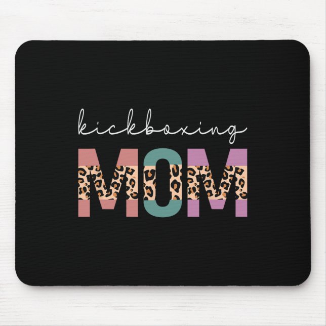 Mousepad Mãe de Kickboxing Engraçado Presente de Mãe de Kic (Frente)