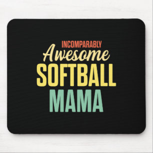 Mousepad Mãe de Softball Mãe Orgulhosa Jogadora de Equipe