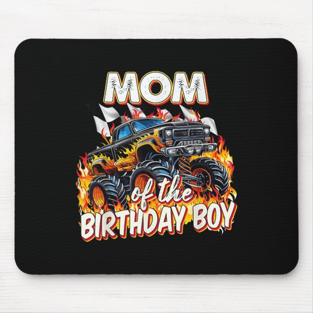 Mousepad Mãe Do Aniversário Do Monstro De Aniversário Novem (Frente)