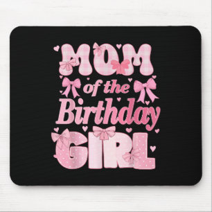 Mousepad Mãe Do Arco De Coquetes Rosa Da Família Birthday G