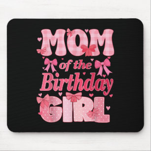 Mousepad Mãe Do Arco De Coquetes Rosa Da Família Birthday G