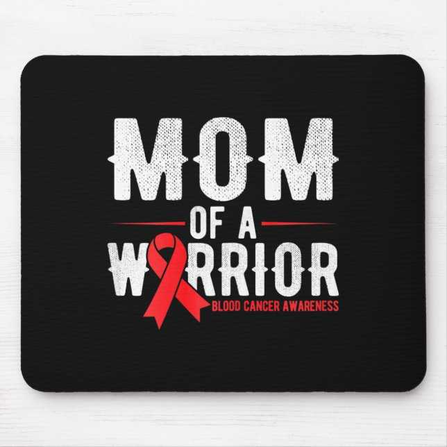 Mousepad Mãe do guerreiro Sensibilização para o Cancer Sang (Frente)