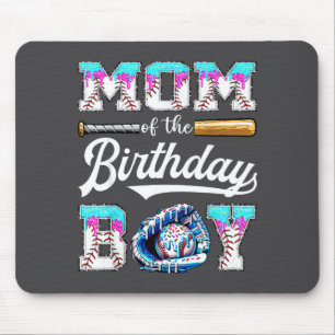Mousepad Mãe Do Menino De Aniversário Beisebol Sorvete Gote