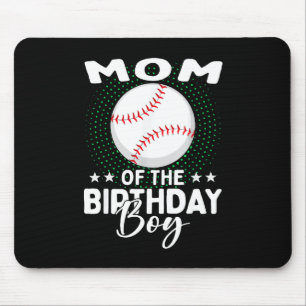 Mousepad Mãe Do Menino De Aniversário Jogador De Beisebol A