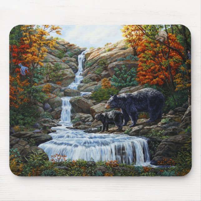 Mousepad Mãe do Urso Negro e Cascata do Cubo (Frente)