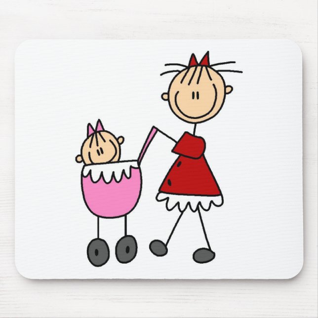 Mousepad Mãe e Bebê Suporte de Mouse (Frente)