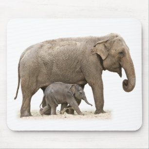 Mousepad Mãe e Elefante Bebê