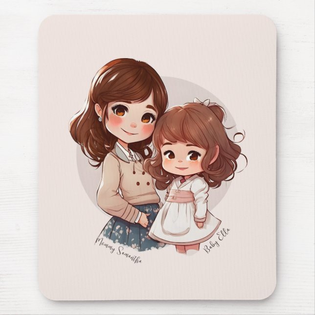 Mousepad Mãe e Filha Adoráveis (4) (Frente)