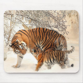 Mousepad Mãe e Kitten Siberianos Tiger