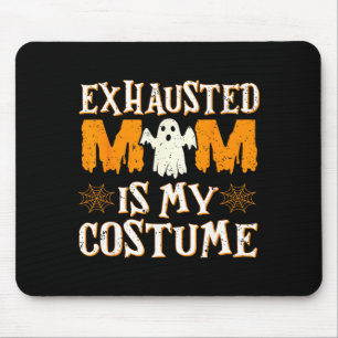 Mousepad Mãe Exausta é Meu Disfarce Divertida Mamãe Hallowe