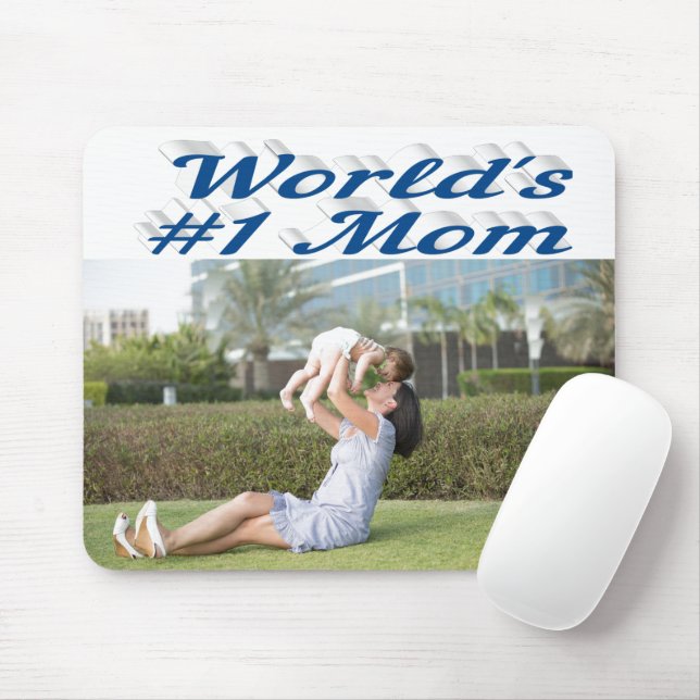 Mousepad Mãe, foto azul do mar (Com mouse)