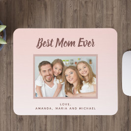 Mousepad Mãe foto cor-de-rosa cor-de-rosa