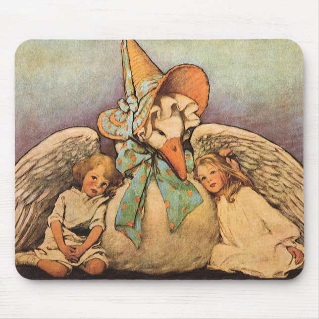 Mousepad Mãe Gansa Vintage Crianças Jessie Willcox Smith (Frente)