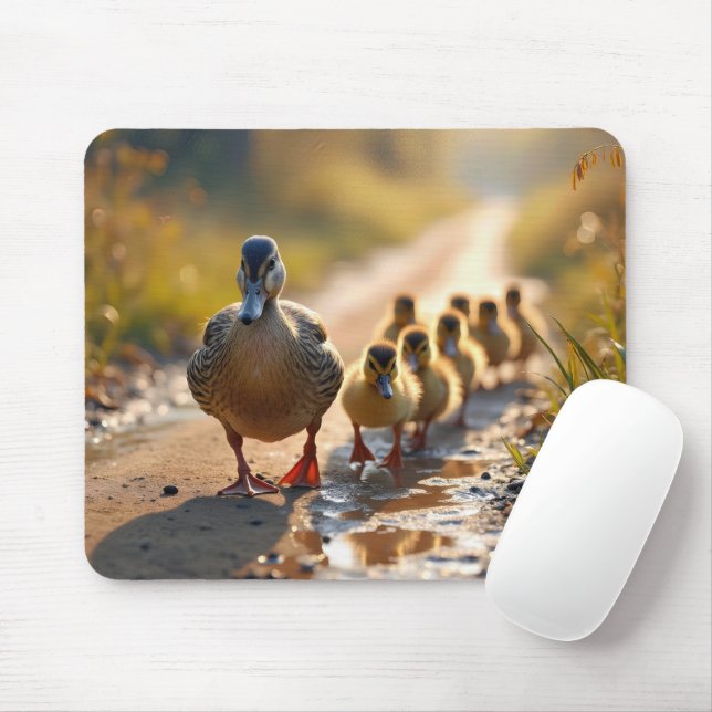Mousepad Mãe Mallard Duck Com Duelos (Com mouse)