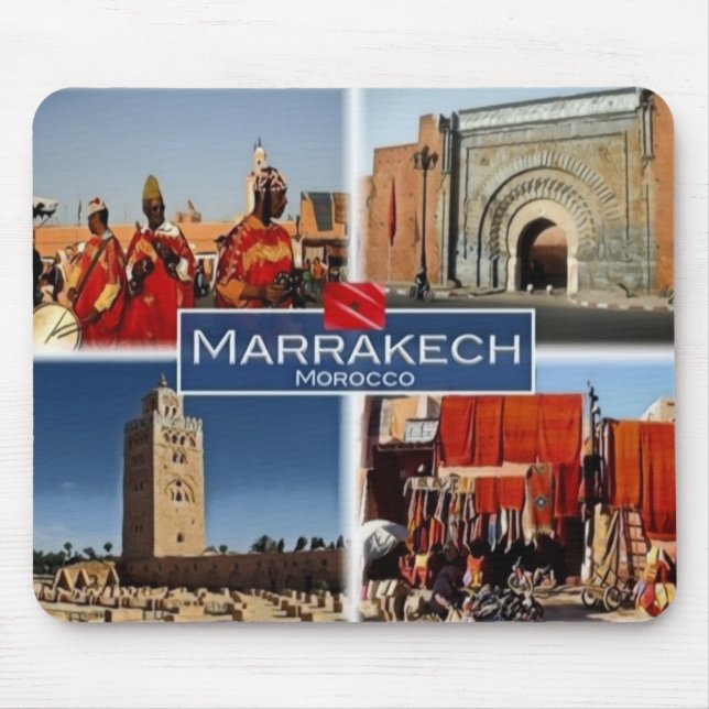 Mousepad MÃE Marrocos - Marraquexe - Place Jemaa El F - (Frente)