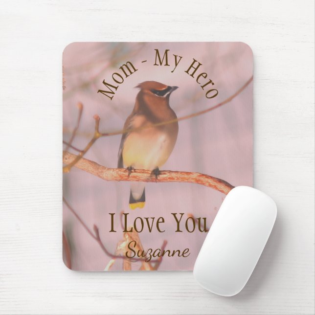 Mousepad Mãe Meu Herói Te Amo Personalizado (Com mouse)