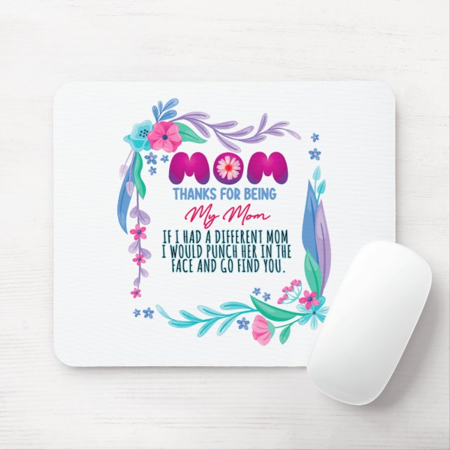 Mousepad Mãe Obrigados Por Ser Minha Mãe (Com mouse)