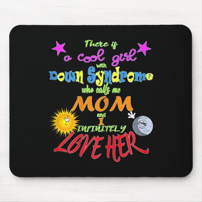 Mousepad Mãe Orgulhosa De Filha Da Síndrome De Down (Frente)