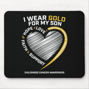 Mousepad Mãe Pai Eu Visto Dourado Para Meu Filho Cancer De
