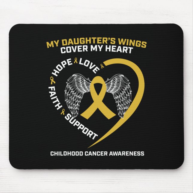 Mousepad Mãe Pai Mulheres Homens Ascendem Filha Cancer de I (Frente)