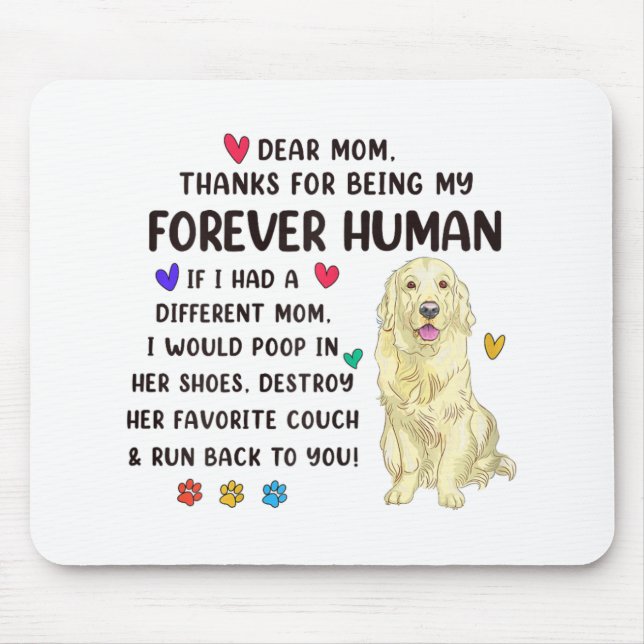 Mousepad Mãe para sempre Ouro humano de creme mães de varej (Frente)