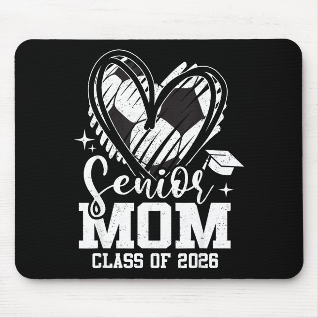 Mousepad Mãe Sênior Cl De 2026 Futebol Graduação Coração  (Frente)