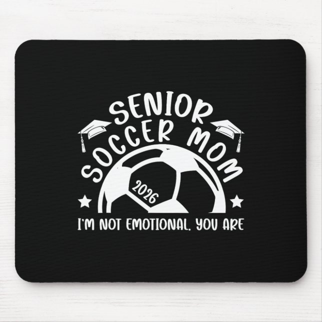 Mousepad Mãe Sênior de Futebol Divertida 2026 Mãe Sênior de (Frente)