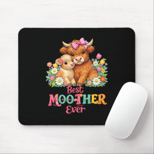 Mousepad Mãe Vaca das Terras Altas da Escócia Feliz Dia das