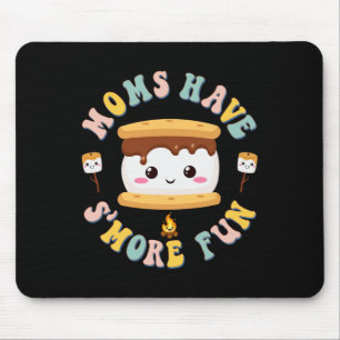 Mousepad Mães Campismo Kawaii Smores Mães Divertem-se Mais