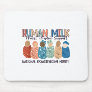 Mousepad Mães de Leite Humano Leite S Mês Nacional de Amame