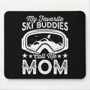 Mousepad Mães Esquiadoras Meus Companheiros de Esqui Favori