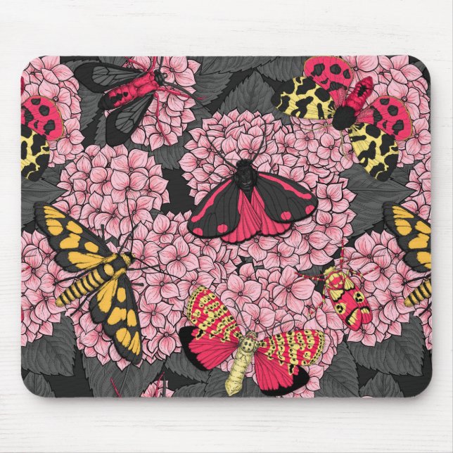 Mousepad Mães na hidrangea rosa (Frente)
