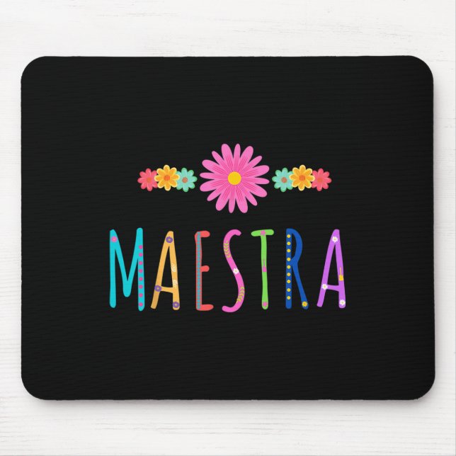 Mousepad Maestra Cinco De Mayo, Professora Mexicana De Volt (Frente)