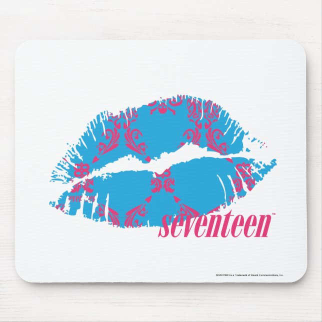 Mousepad Magenta-Aqua do damasco (Frente)