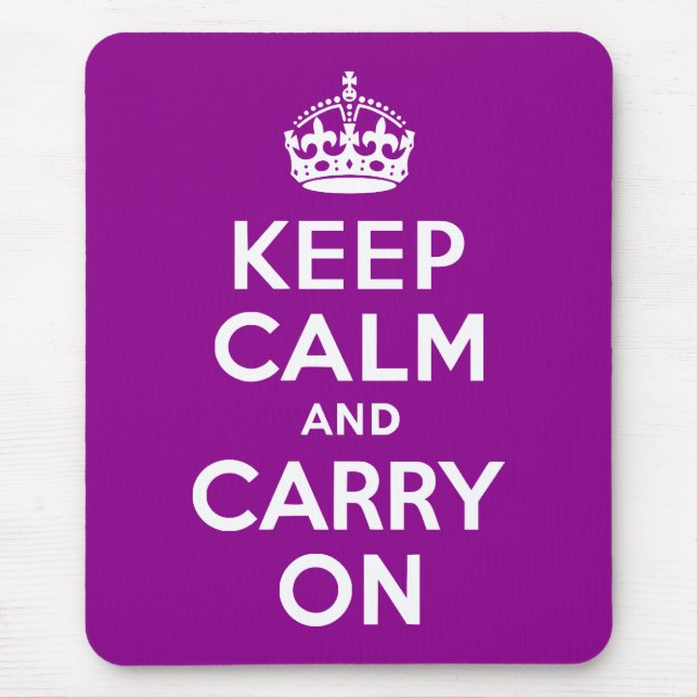 Mousepad Magenta Escura Mantém-Se Calma e Continua A Funcio (Frente)