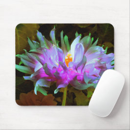 Mousepad Magenta espantosa e Verde limão Cactus Dahlia