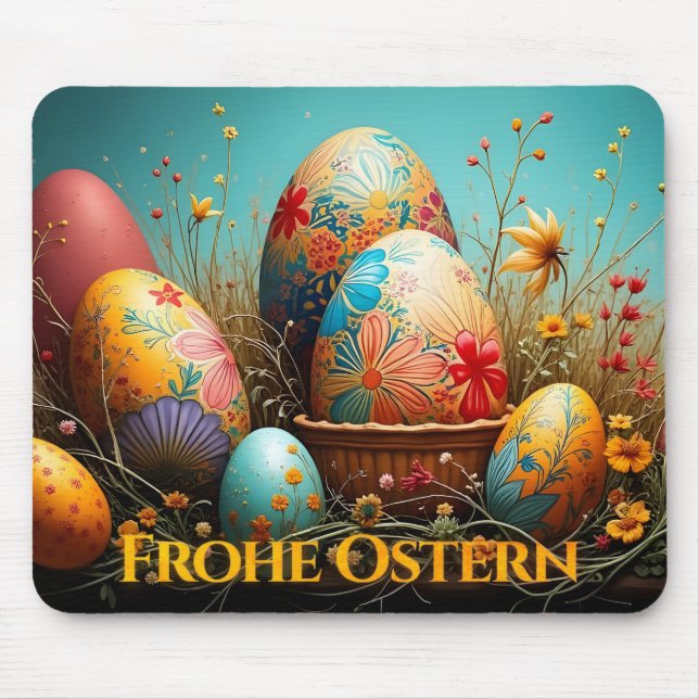 Mousepad Magia da Primavera com Ovos de Páscoa (Frente)
