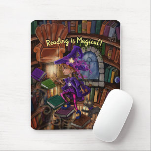 Mousepad Magia na Biblioteca 'Ler é Mágico'