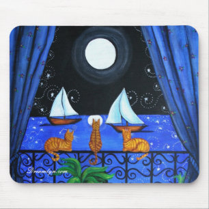 Mousepad Mágica mágica de Nite da noite dos gatos