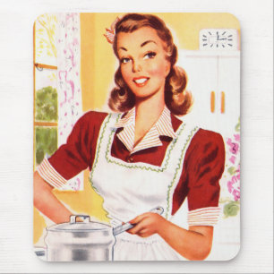 Mousepad Mágica retro da cozinha do 50 do kitsch das