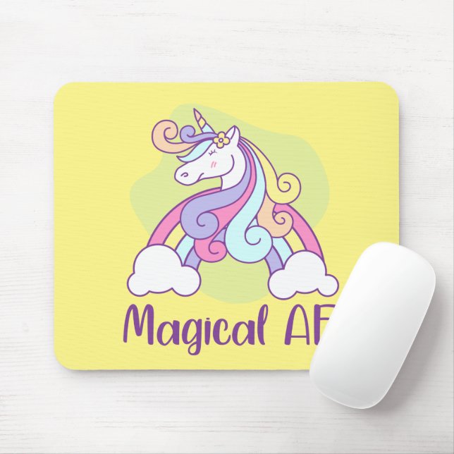 Mousepad Magical AF | Unicórnio (Com mouse)