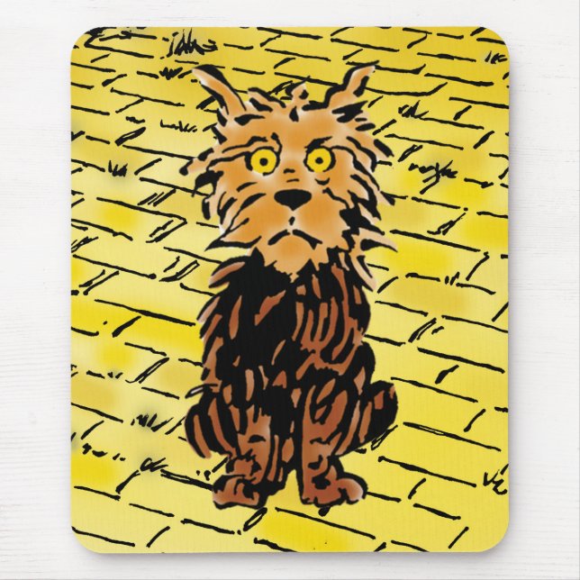 Mousepad Mágico de Oz Toto na Estrada de tijolo Amarelo (Frente)
