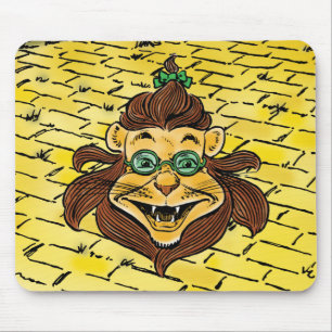Mousepad Mágico Vintage de Oz, Leão com Óculos