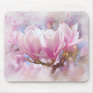 Mousepad Magnésia rosada a púrpura florida - Flor Primavera